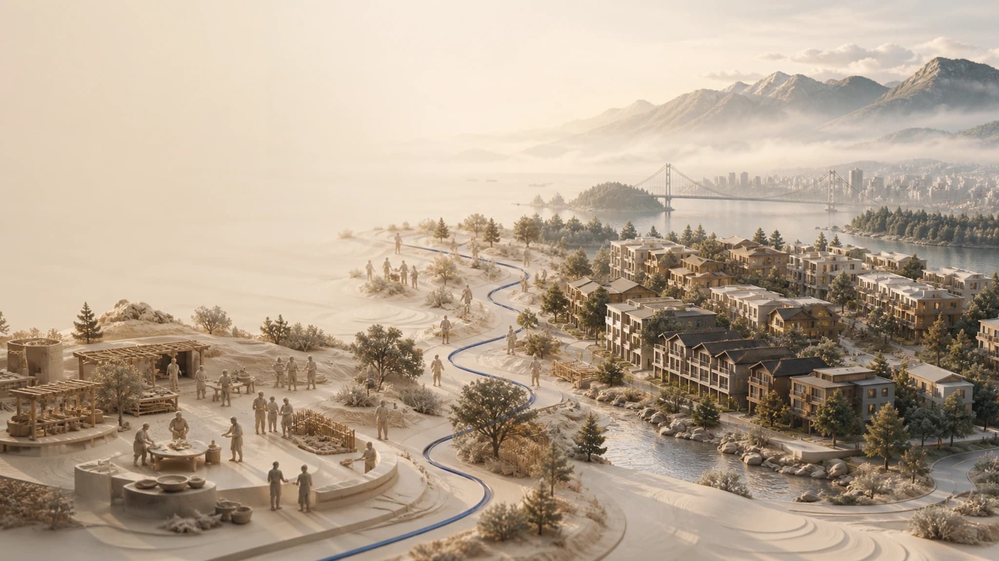 A shared-work landscape leading into a Metro Vancouver neighbourhood